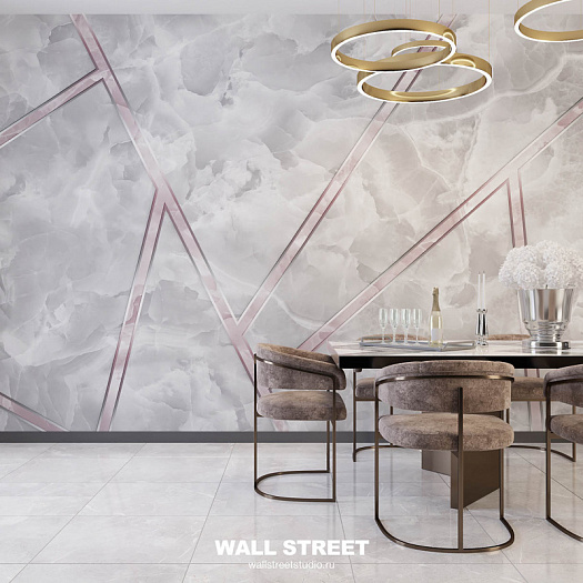 Фотообои в интерьере артикул Pink It Marble 2, PINK IT MARBLE, Wall street