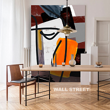 Оранжевое панно для стен Wall street Волборды ELEMENT-03